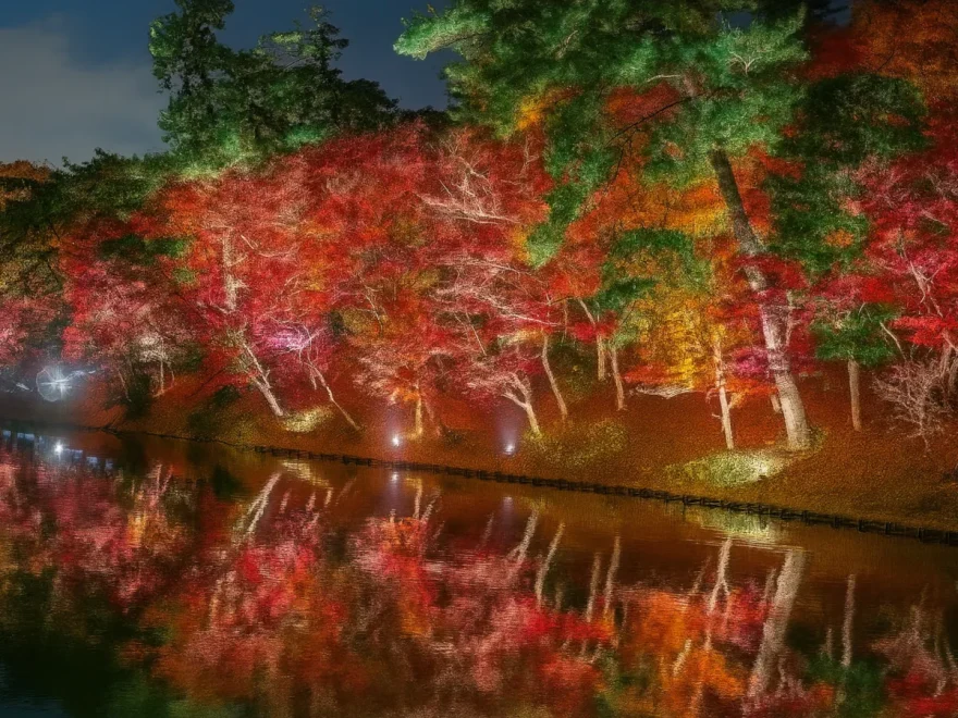 東公園（愛知県岡崎市） | 2025年紅葉ライトアップ・見頃情報